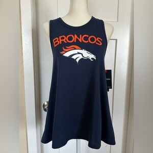 NWT Fanatics Navy Denver Broncos Swing Tank - size S